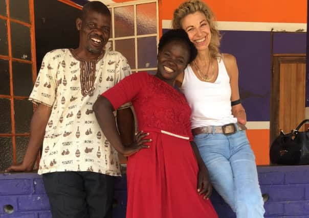 From L to R: Sydney Kansengwa, Susan Banda and Olivia GIles
