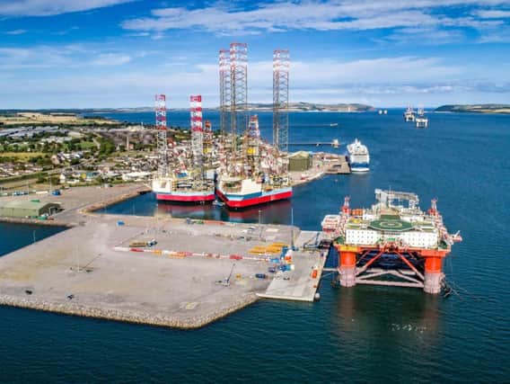 Port bosses also pointed to a slight increase in North Sea drilling activity during 2018. Picture: Stratos UAS