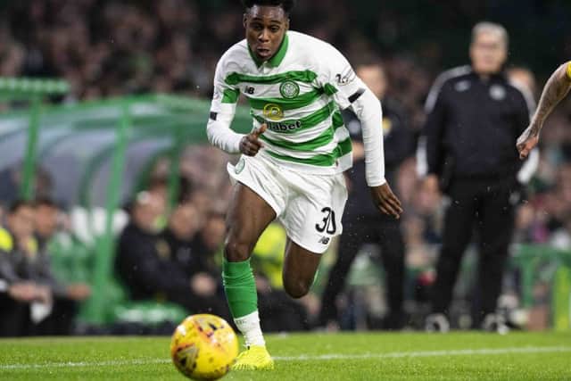 The Celtic supporters enjoyed Jeremie Frimpongs debut performance against Partick Thistle. Picture: Alan Harvey/SNS