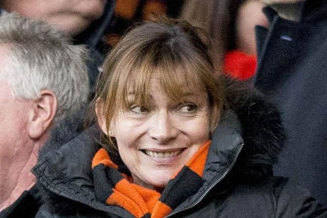 Lorraine Kelly watching her beloved Dundee United. Picture: SNS