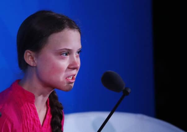 Greta Thunberg speaks at the United Nations (U.N.) where world leaders were holding a summit on climate change. (Photo by Spencer Platt/Getty Images)