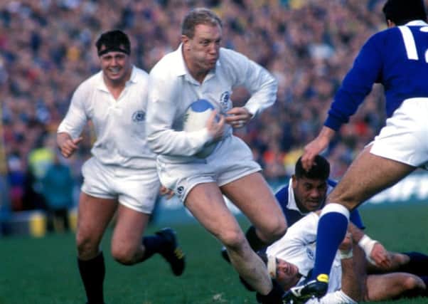 Derek White drives forward during the 1991 World Cup quarter-final win over Western Samoa at Murrayfield. Picture: SNS