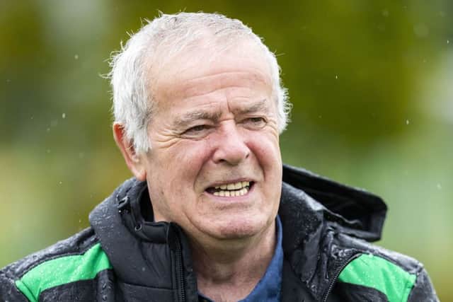 Pat Stanton visiting the Hibernian Training Centre. Picture: Roddy Scott / SNS Group