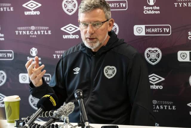 Craig Levein has told the Hearts squad to find mental fortitude for this afternoons trip to Paisley. Picture: SNS.