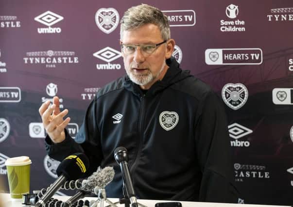 Craig Levein has told the Hearts squad to find mental fortitude for this afternoons trip to Paisley. Picture: SNS.