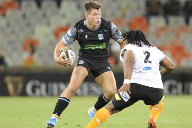Huw Jones in action for Glasgow in Bloemfontein last night. Picture: Charlé Lombard