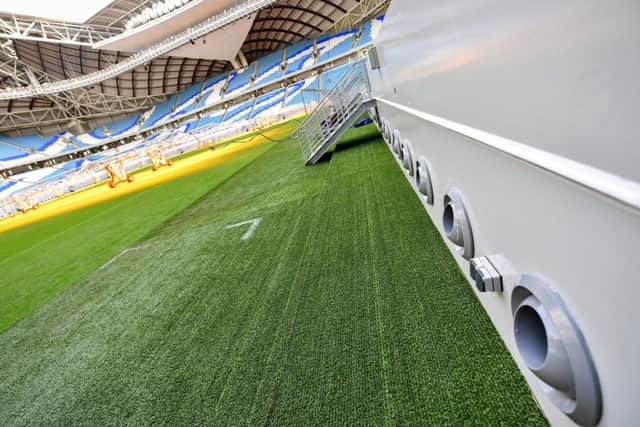 Air-condition vents will be used to blow cold air at Qatar's new al-Janoub Stadium in Doha. Picture: Giuseppe Cacace/AFP