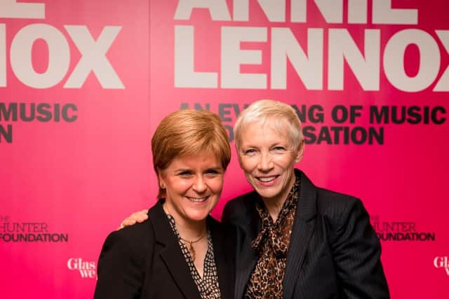 First Minister Nicola Sturgeon was one of the VIP guests at Annie Lennox's Glasgow gig.