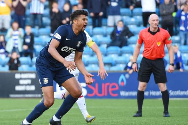 Osman Sow misses from the spot for Kilmarnock.
