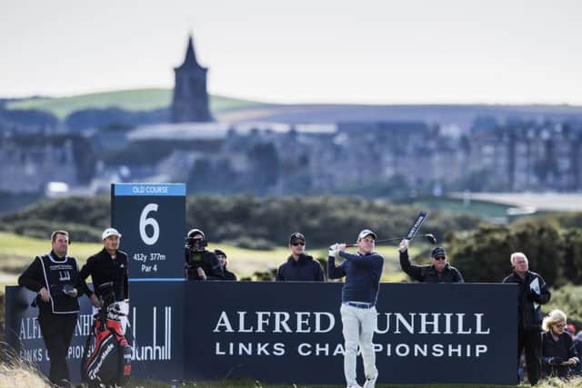 Bob McIntyre on the sixth tee at the Old Course. Picture: Ross Parker/SNS
