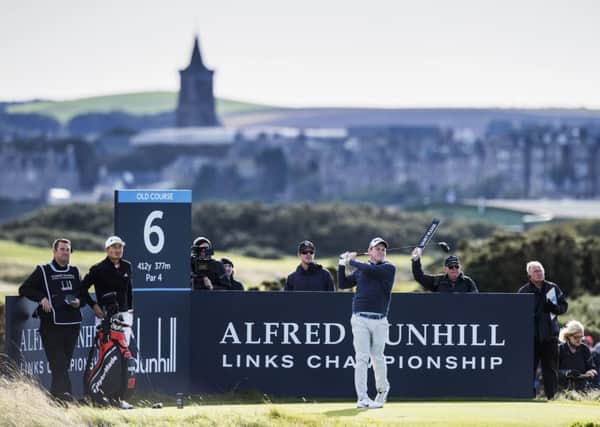 Bob McIntyre on the sixth tee at the Old Course. Picture: Ross Parker/SNS