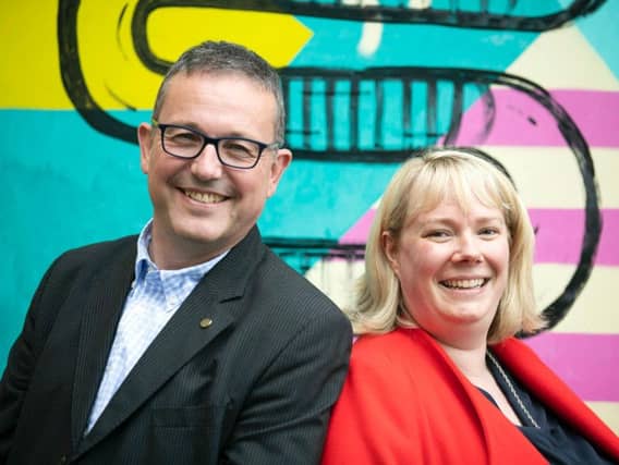 Fraktuls Stephen Gorton and Tricia Fox, MD of Volpa. Picture: Graeme Hart