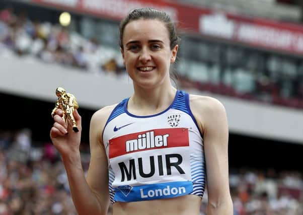 Laura Muir was injured at the Anniversary Games in London. Picture: Ian Kington/AFP/Getty