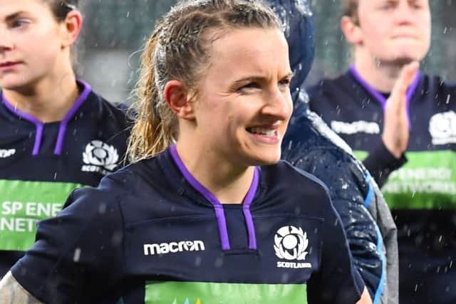 Scotland's Chloe Rollie scored two tries in the 47-5 win over South Africa. Picture: SNS