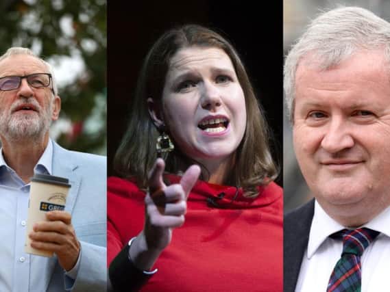 Leaders and members of the opposition parties met in Westminster: Jeremy Corbyn from Labour(PA), Jo Swinson for the LibDems (PA), Ian Blackford from the SNPs (Getty Images)