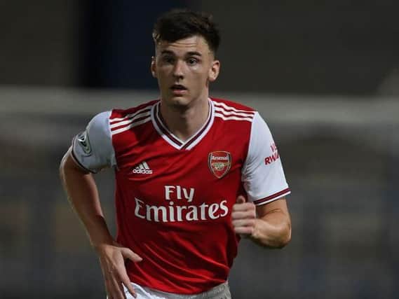 Kieran Tierney in action for Arsenal - the former Celtic defender has reportedly withdrawn from the Scotland squad