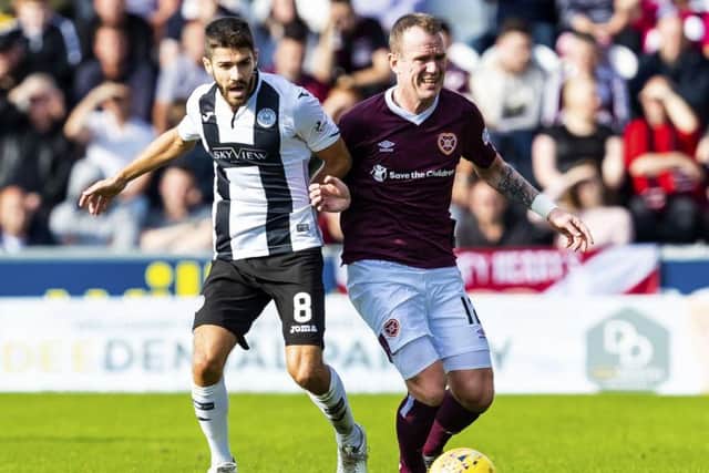 The class of Glenn Whelan, right, has been a major plus for Hearts says Steven MacLean. Picture: SNS.