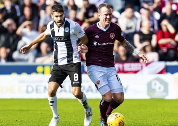 The class of Glenn Whelan, right, has been a major plus for Hearts says Steven MacLean. Picture: SNS.