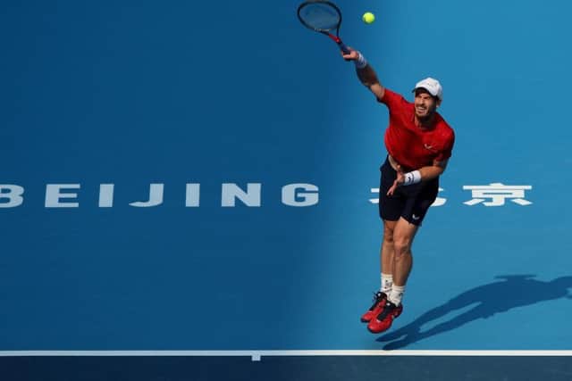 Andy Murray in action on his way to victory over fellow Brit Cameron Norrie