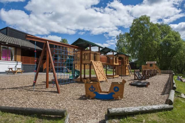 One of the play areas at family-friendly Parkdean Resorts, Tummel Valley, Perthshire