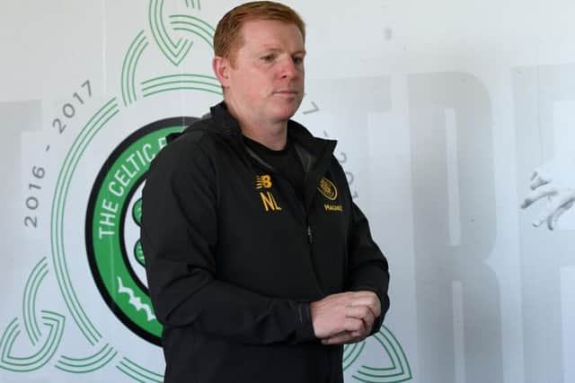 Neil Lennon at Lennoxtown to preview Celtic's Europa League clash with CFR Cluj