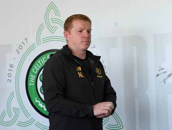 Neil Lennon at Lennoxtown to preview Celtic's Europa League clash with CFR Cluj
