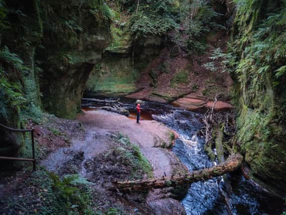 Safety is to be improved at Finnich Glen and Devil's Pulpit after a number of rescues were made to the beauty spot made popular by hit show Outlander. PIC: Flickr/Ian Dick/Creative Commons.