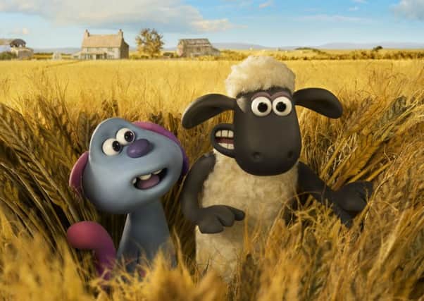 Shaun the Sheep and his alien friend Lu-La