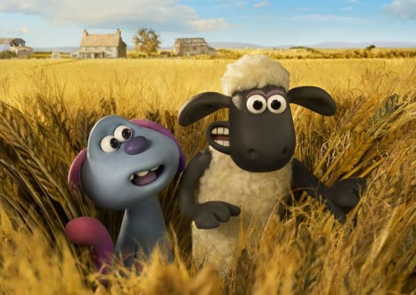 Shaun the Sheep and his alien friend Lu-La