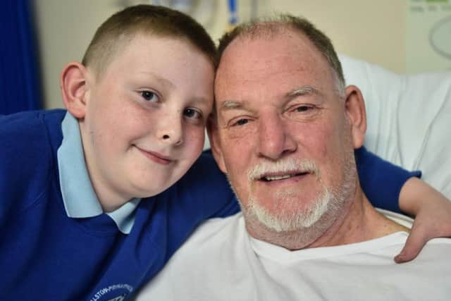 Nine-year-old Greg Galloway has been praised for saving his granddad John Howe's life. Picture: Contributed