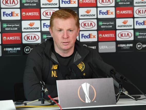 Neil Lennon has played down talk of revenge against Cluj. Picture: SNS