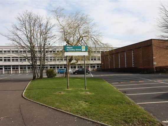 Hillpark Secondary School in Glasgow where the theft took place