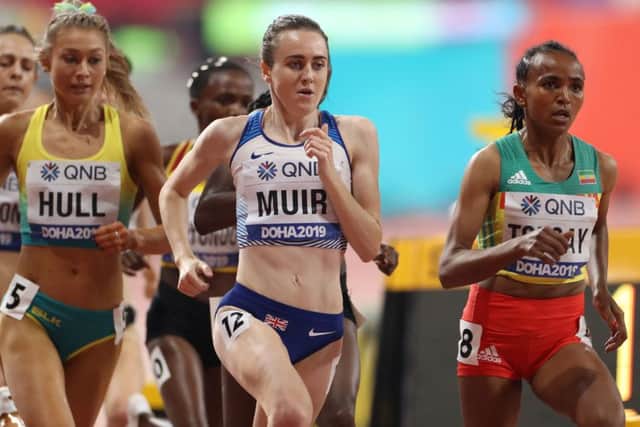 Laura Muir in the women's 1500m semi-final at the 2019 IAAF Athletics World in Doha. Picture: Karim Jaafar/AFP via Getty