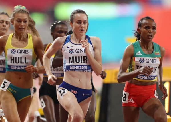Laura Muir in the women's 1500m semi-final at the 2019 IAAF Athletics World in Doha. Picture: Karim Jaafar/AFP via Getty
