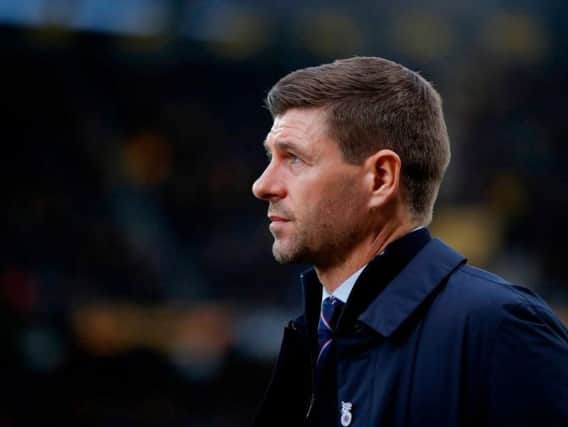 Rangers boss Steven Gerrard watched his side lose a 1-0 half-time lead.