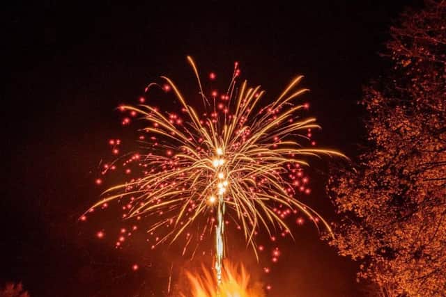 A fireworks display in the Scottish Borders