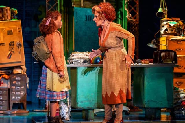 Lesley Joseph gives it, and Annie, hell as evil orphanage superintendent Miss Hannigan