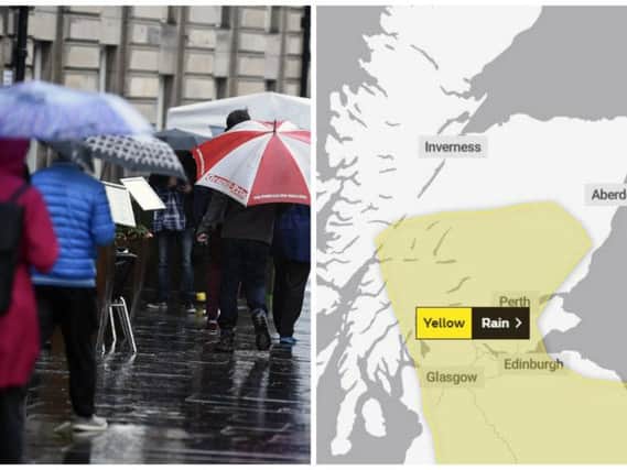 A yellow weather warning is in place for much of the nation. Pictures: PA