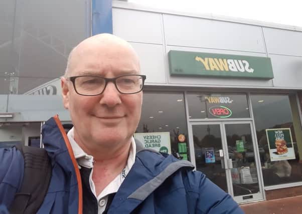 Don Richardson outside the Warrington Subway store