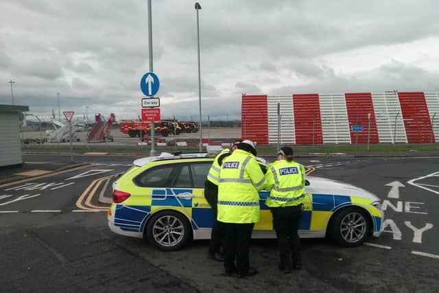 Police have restricted access to Glasgow Airport where crews are dealing with a suspicious package