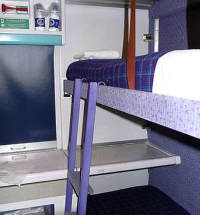 Standard class cabin in 1980s-built sleeper carriage, running in the Highlands until 11 October. Picture: Porterbrook