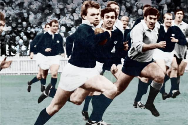 Ian Smith in full flight for Scotland against New South Wales in Australia. Picture: BirlinnLimited.