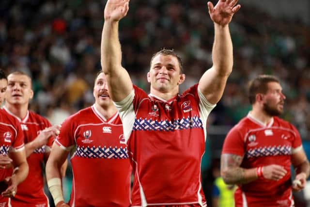 Russian tighthead Kirill Gotovtsev, a former wrestler and bobsleigh brakeman, has impressed at this World Cup. Picture: Getty Images