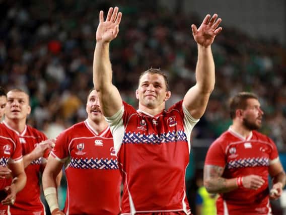 Russian tighthead Kirill Gotovtsev, a former wrestler and bobsleigh brakeman, has impressed at this World Cup. Picture: Getty Images