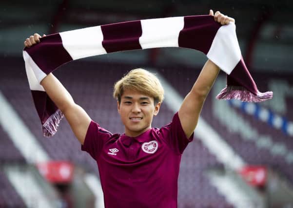 Ryotaro Meshino is unveiled by Hearts. Picture: Bruce White/SNS