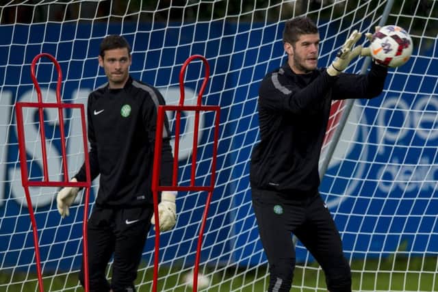 Fraser Forster, right, is keeping Craig Gordon, left, out of the Celtic team. Picture: SNS