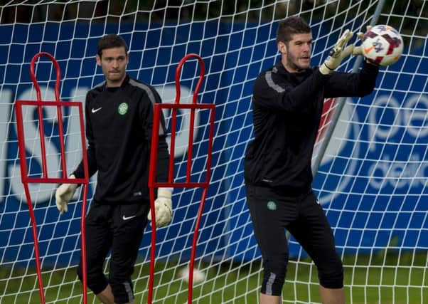 Fraser Forster, right, is keeping Craig Gordon, left, out of the Celtic team. Picture: SNS