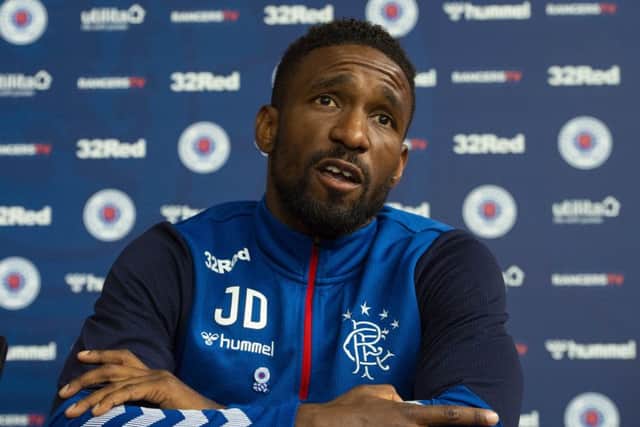 Defoe has scored six goals in six matches and seems keen to stay at Ibrox. Picture: Ross MacDonald/SNS