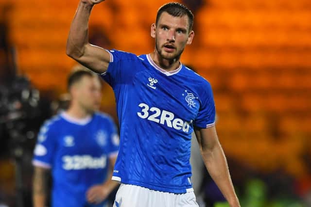 Borna Barisic in action for Rangers.