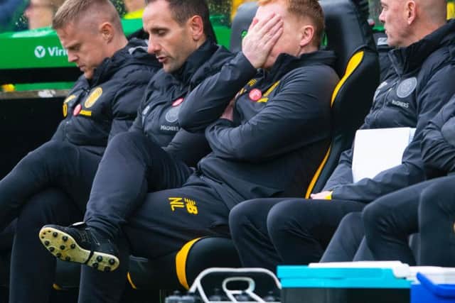 A frustrated Neil Lennon as Celtic lost 2-0 to Livingston. Picture: SNS